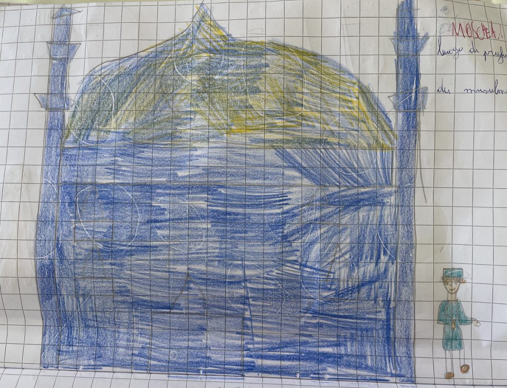 LA MOSCHEA by Rosaria Ricciardo - Illustrated by CLASSE 2 - Scuola Primaria - 8° I.C. "Elio Vittorini" - Anno Scolastico 2020-21 - Ourboox.com