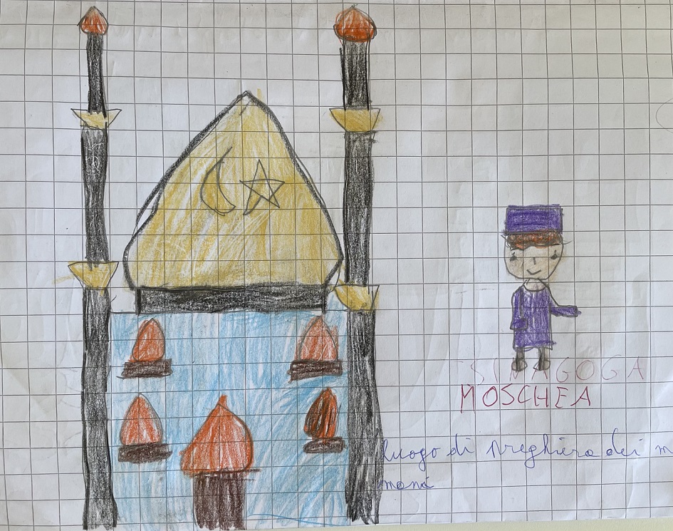 LA MOSCHEA by Rosaria Ricciardo - Illustrated by CLASSE 2 - Scuola Primaria - 8° I.C. "Elio Vittorini" - Anno Scolastico 2020-21 - Ourboox.com