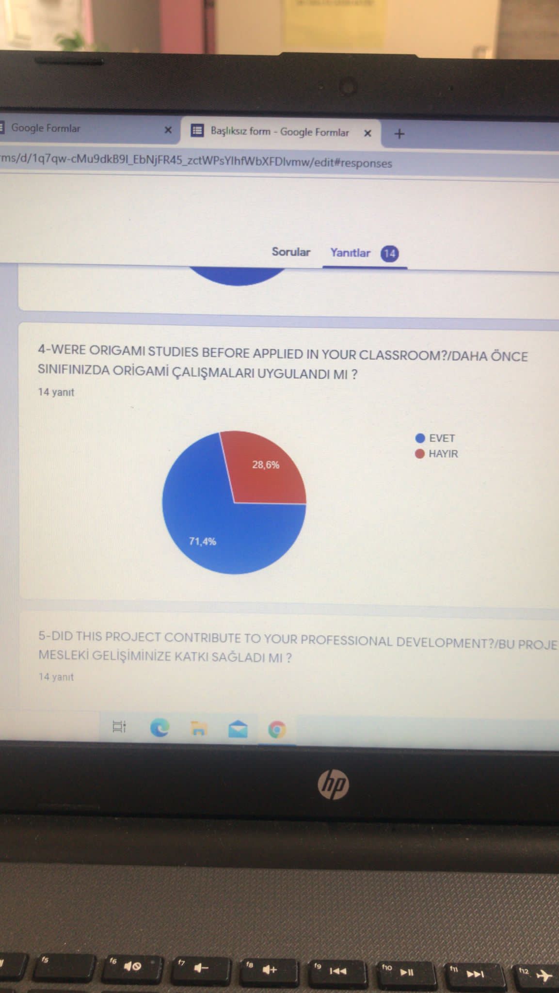 ORIGAMIC MATH END OF PROJECT TEACHER EVALUATION SURVEY RESULTS by MERVE ÇETİNKAYA - Ourboox.com