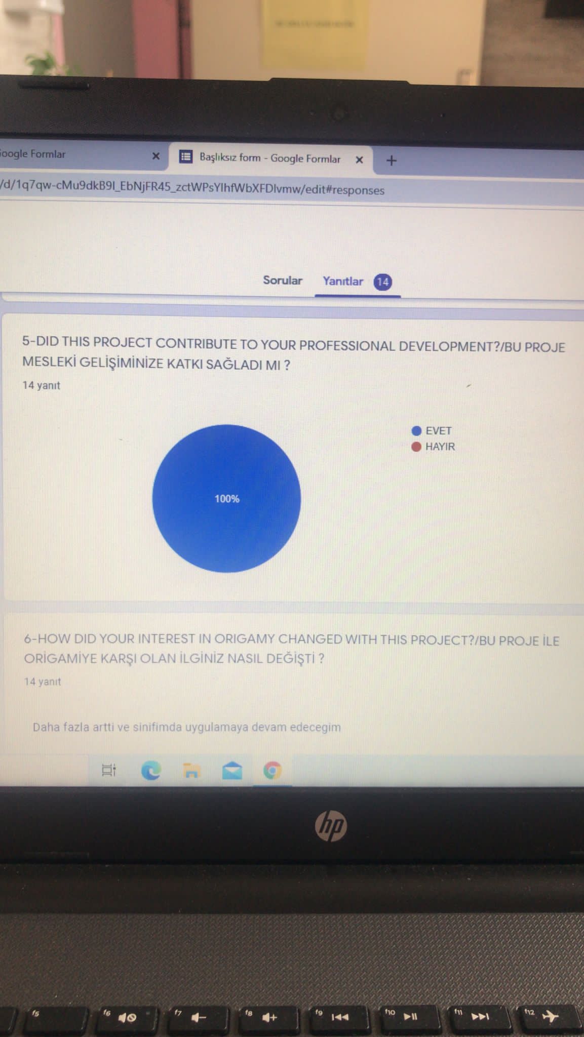 ORIGAMIC MATH END OF PROJECT TEACHER EVALUATION SURVEY RESULTS by MERVE ÇETİNKAYA - Ourboox.com