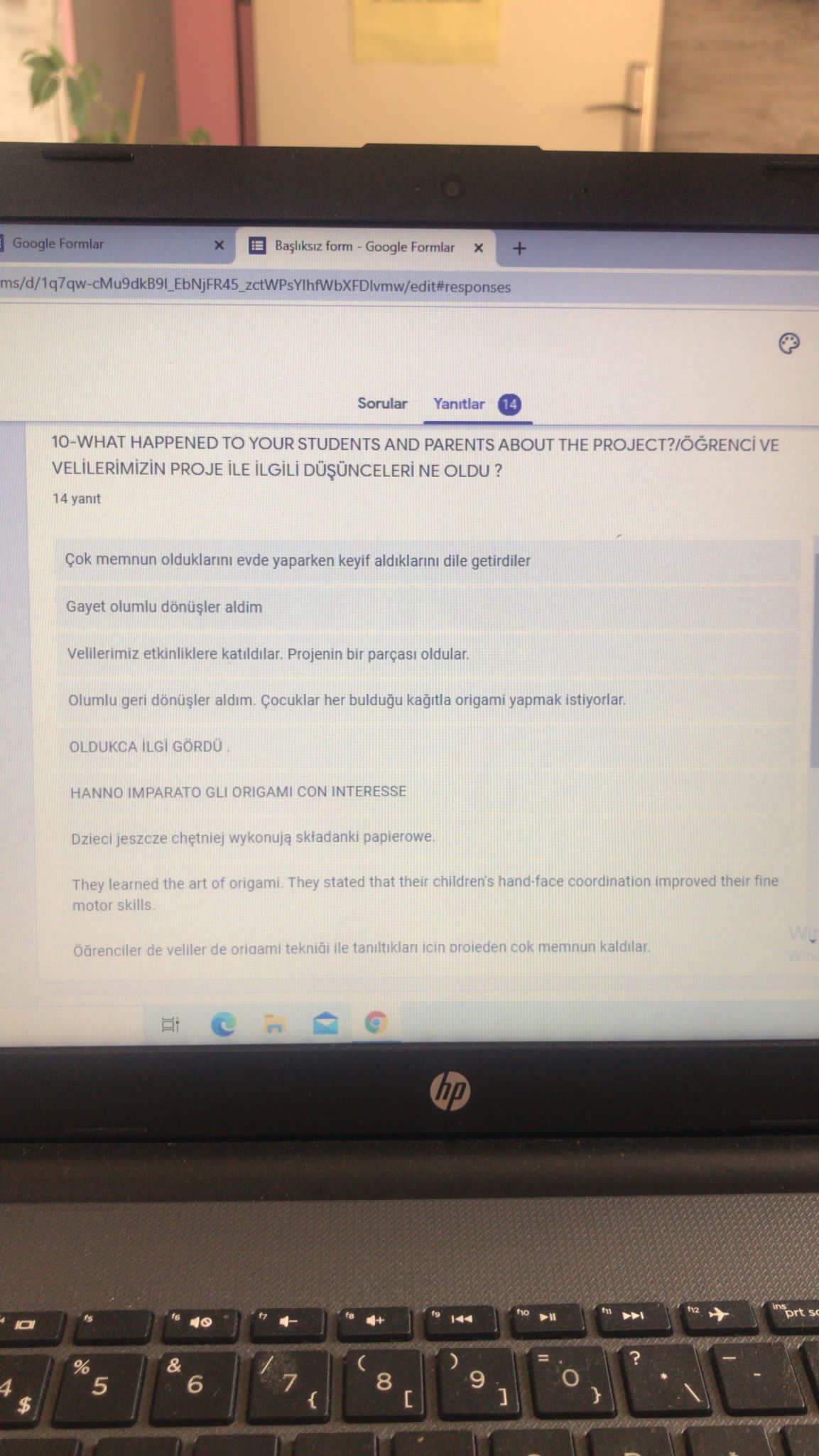 ORIGAMIC MATH END OF PROJECT TEACHER EVALUATION SURVEY RESULTS by MERVE ÇETİNKAYA - Ourboox.com