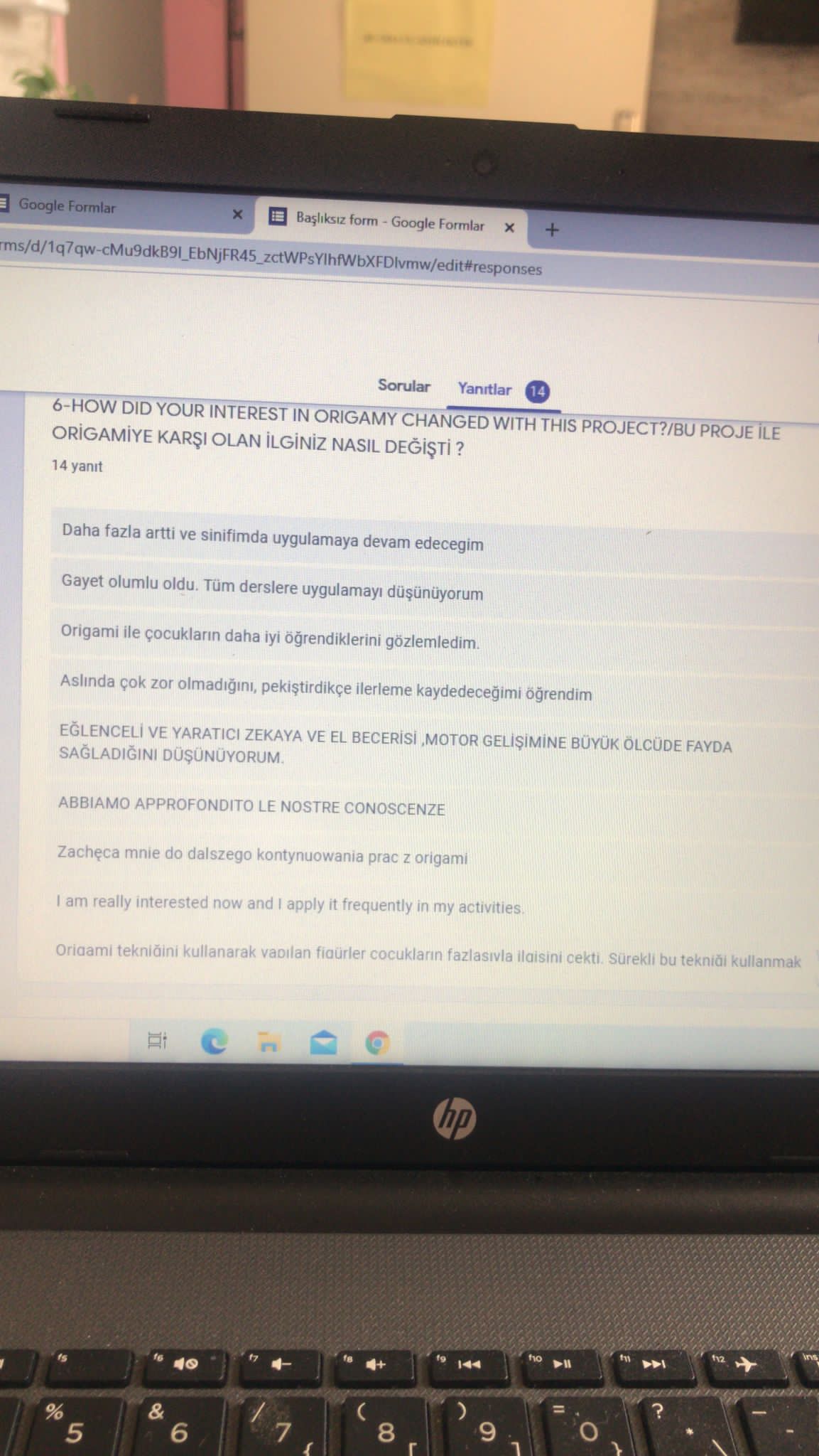 ORIGAMIC MATH END OF PROJECT TEACHER EVALUATION SURVEY RESULTS by MERVE ÇETİNKAYA - Ourboox.com