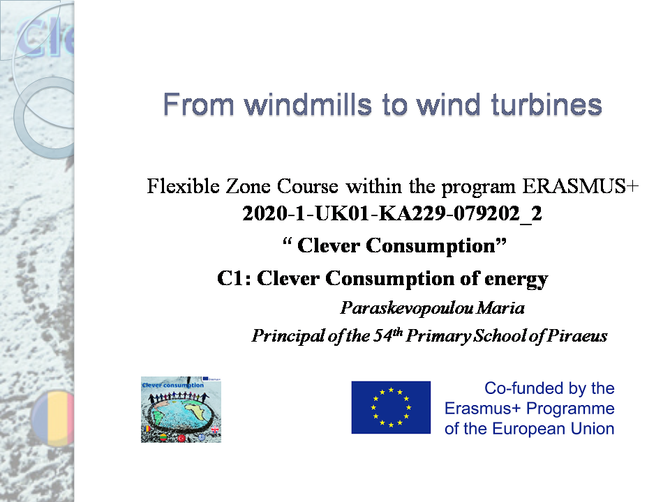 C1: From windmills to wind turbines by PARASKEVOPOULOU MARIA - Ourboox.com