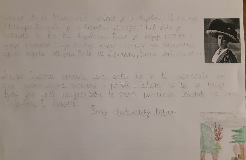 Pišemo pismo Ivani i njenim likovima iz bajke Šuma Striborova by Ljiljana Kubaša - Illustrated by 4.a razred - Ourboox.com