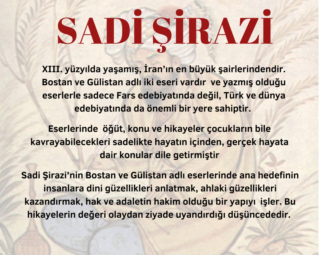 SADİ ŞİRAZİ HİKAYELERİ by YUNUS EMRE - MEVLANA - SADİ ŞİRAZİ - Illustrated by SADİ ŞİRAZİ - Ourboox.com