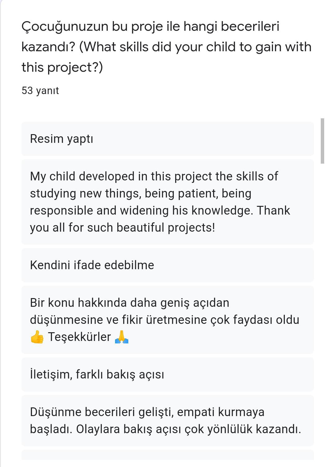 PHILOSOPHER KIDS PARENT LAST SURVEY COMPARATIVE RESULT (FİLOZOF ÇOCUKLAR VELİ SON ANKET KARŞILAŞTIRMALI SONUCU) by Serpil Topuz - Ourboox.com