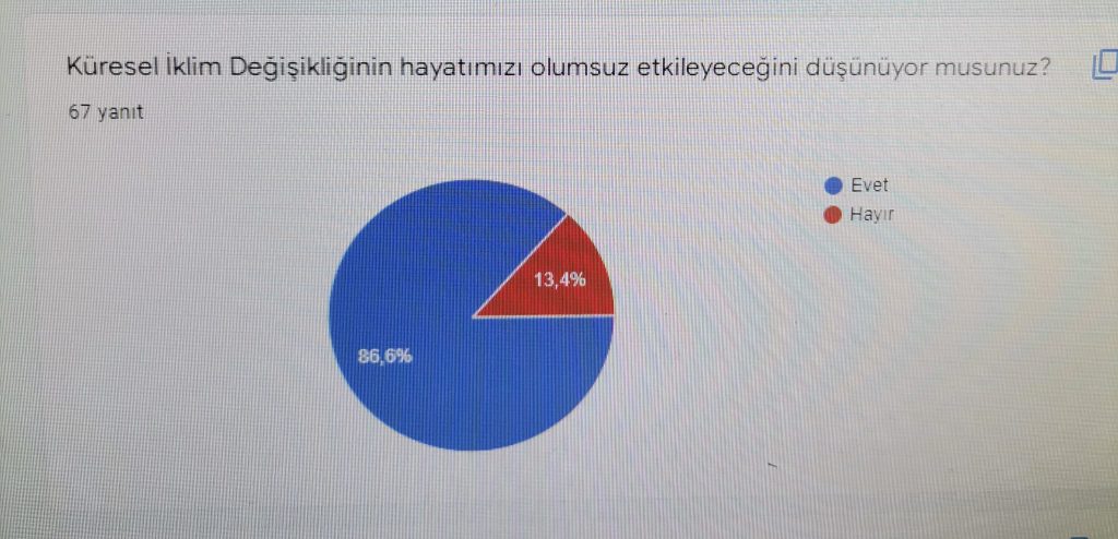 GLOBAL CLIMATE (İKLİM DEĞİŞİKLİĞİ) PROJESİ VELİ ÖN ANKET ANALİZİ by Leyla Karatosun - Ourboox.com