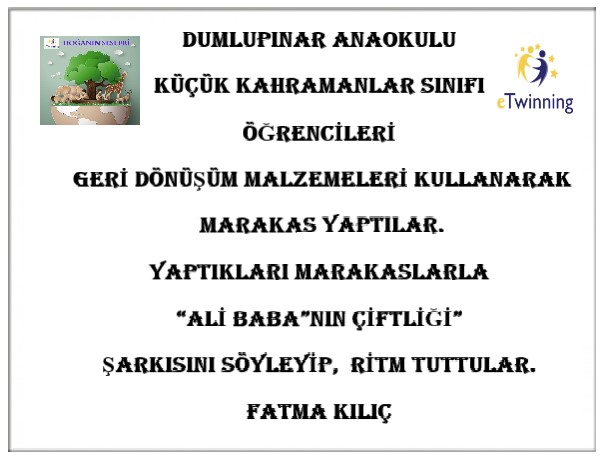 DUMLUPINAR ANAOKULU KÜÇÜK KAHRAMANLAR SINIFI MARAKAS ETKİNLİĞİ by FATMA KILIÇ - Ourboox.com