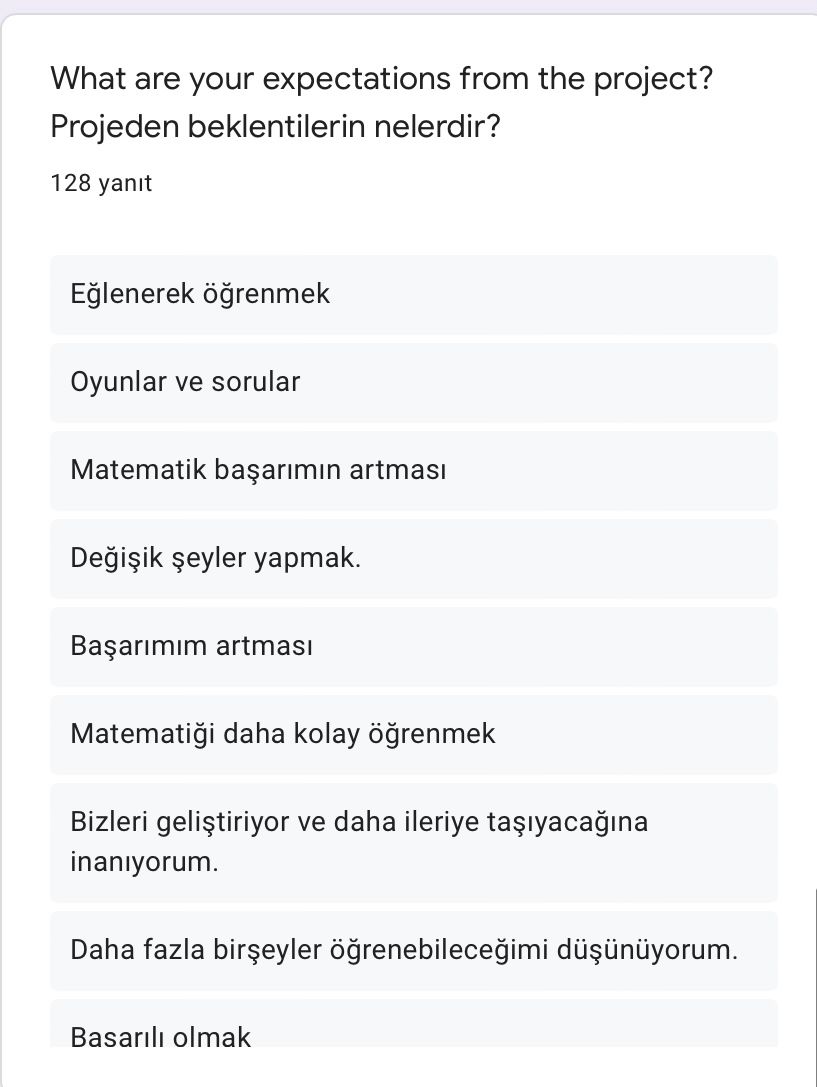 Math with Fun and Games eTwinning Project preliminary survey of students by esvet - Ourboox.com
