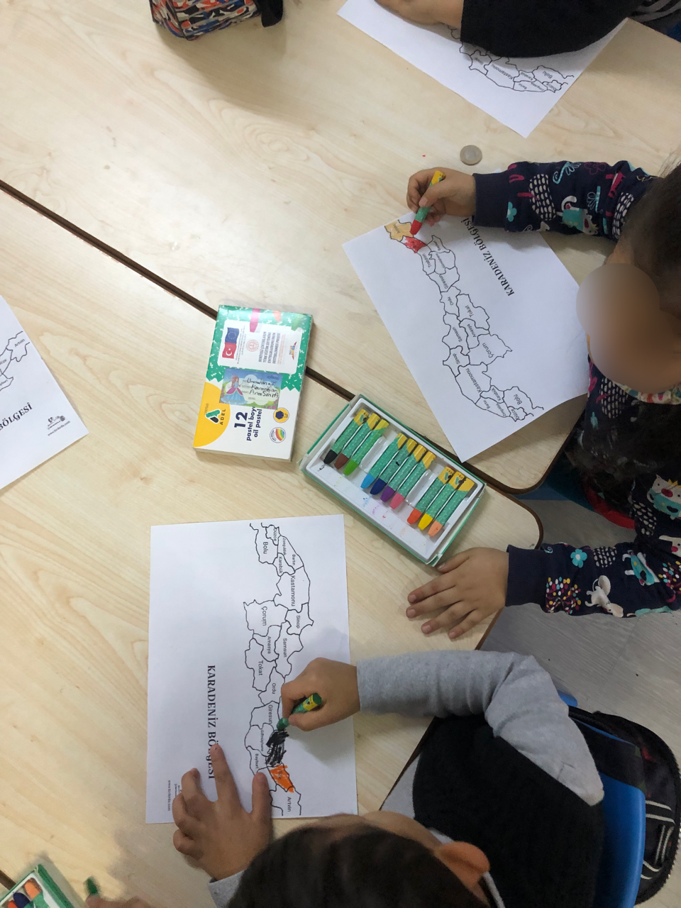 Karadeniz bölgesi haritasını şehirleri konuşarak boyadık