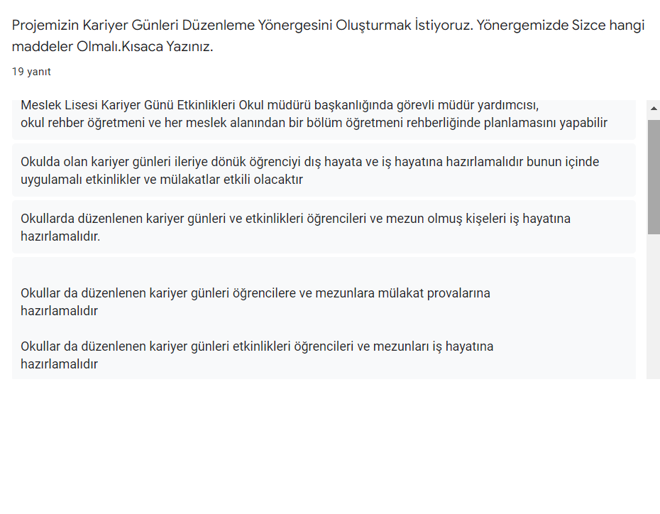 Kariyer Günleri Değerlendirme Anketi by hazel ylmz - Ourboox.com