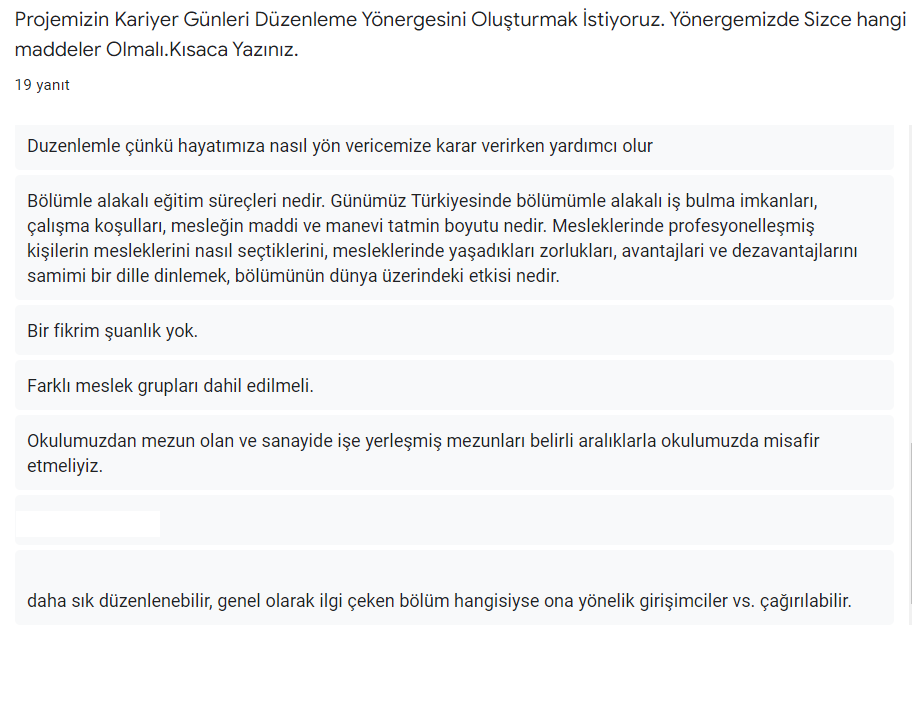 Kariyer Günleri Değerlendirme Anketi by hazel ylmz - Ourboox.com