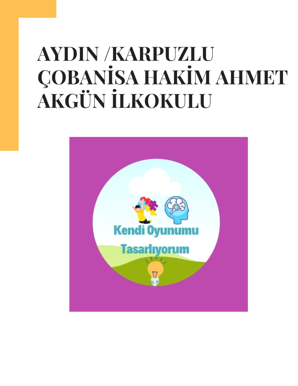 Kendi Oyunumu Tasarlıyorum by Aytull - Ourboox.com