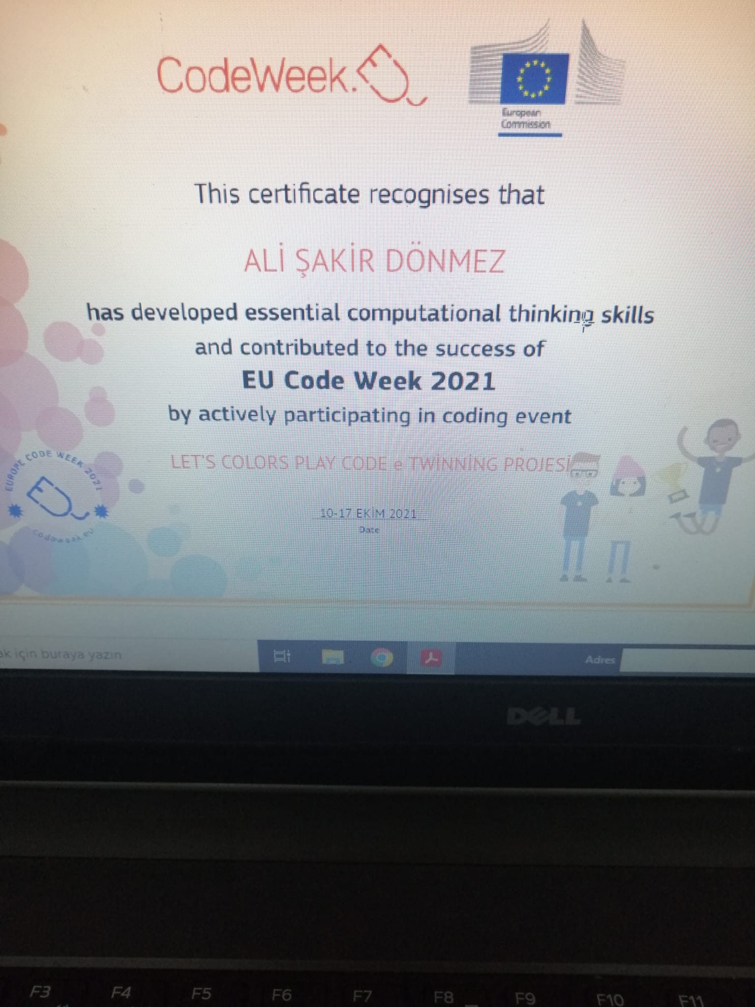 LET’S COLORS PLAY CODE CODE WEEK CERTİFİCATE by Burcu Karaağaç - Ourboox.com