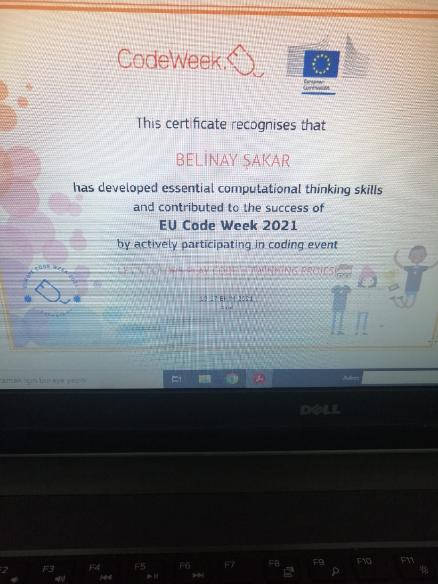 LET’S COLORS PLAY CODE CODE WEEK CERTİFİCATE by Burcu Karaağaç - Ourboox.com