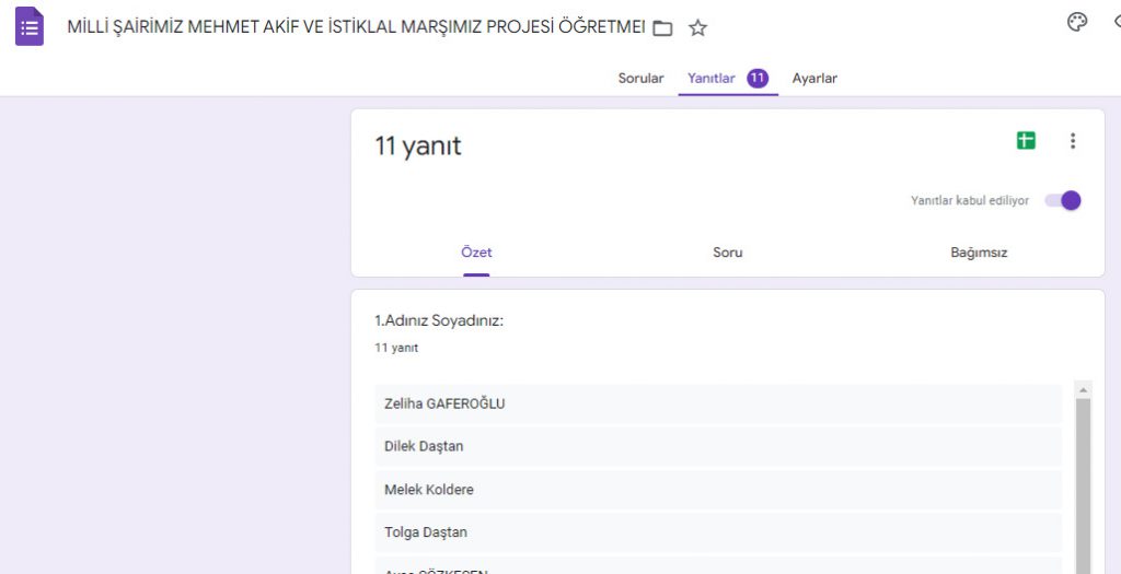 ÖĞRETMEN PROJE BAŞLANGIÇ ANKET SONUÇLARI by ZELİHA - Ourboox.com