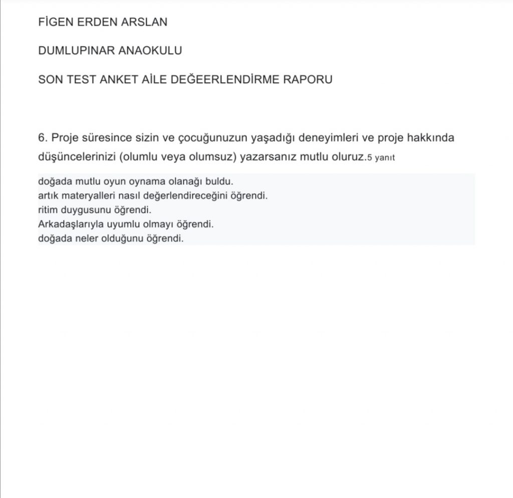 DOĞANIN SESLERİ PROJESİ AİLE DEĞERLENDİRME KİTABI by FİLİZ YILMAZ - Ourboox.com