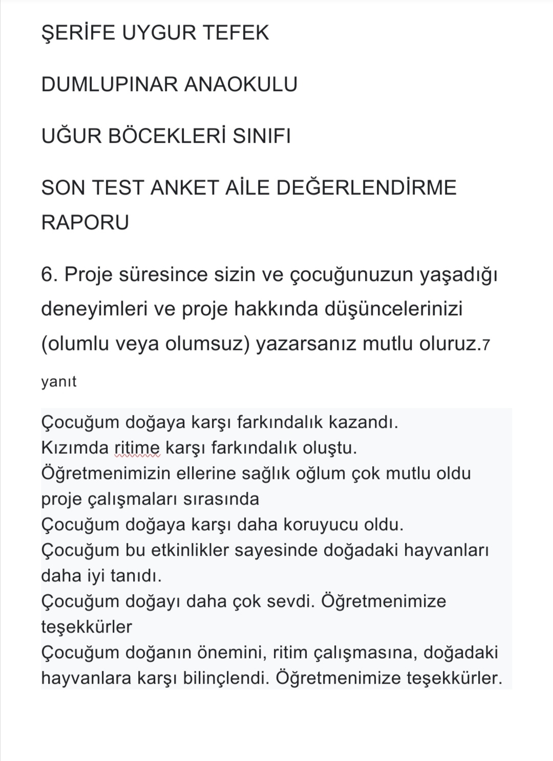DOĞANIN SESLERİ PROJESİ AİLE DEĞERLENDİRME KİTABI by FİLİZ YILMAZ - Ourboox.com