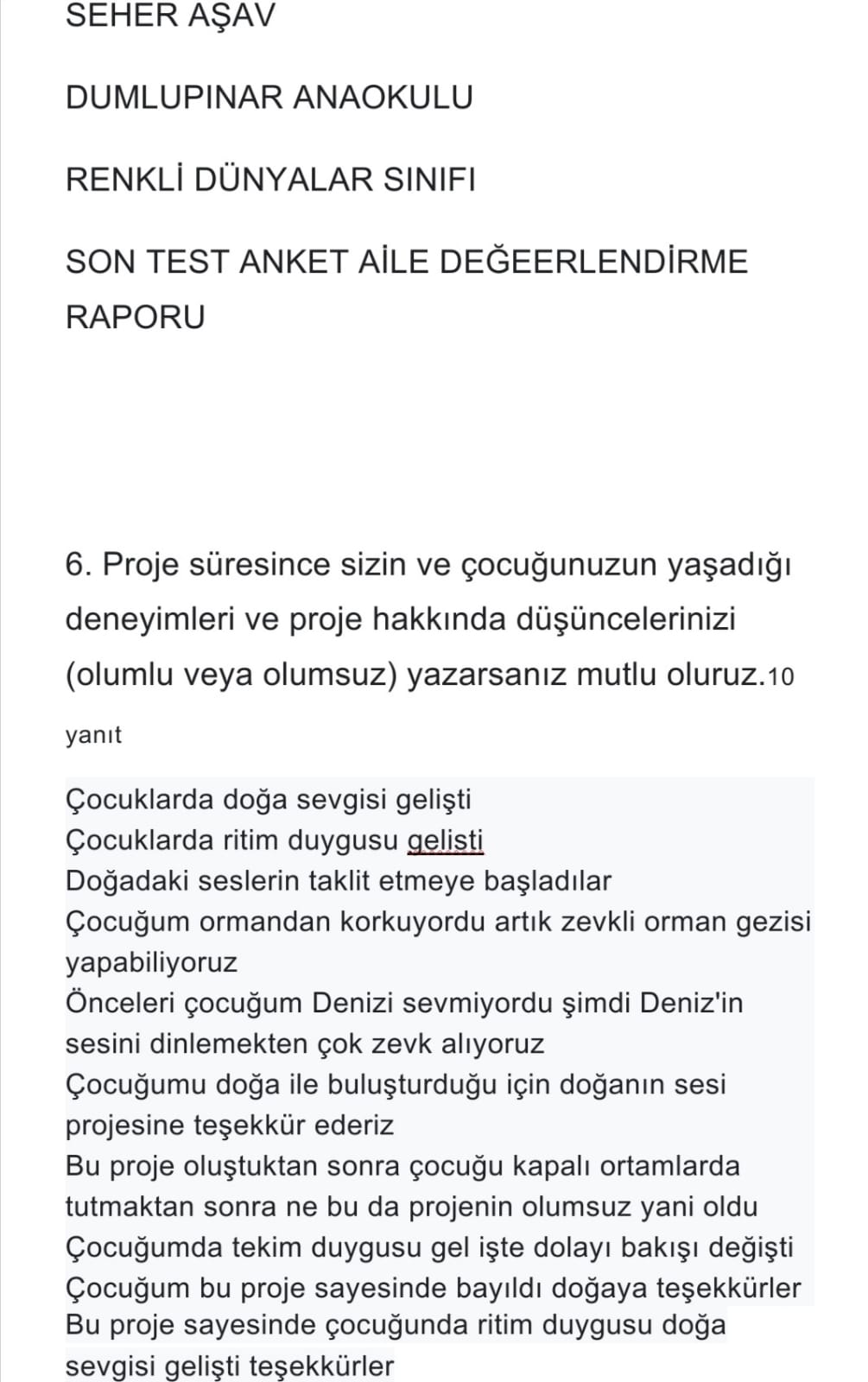 DOĞANIN SESLERİ PROJESİ AİLE DEĞERLENDİRME KİTABI by FİLİZ YILMAZ - Ourboox.com