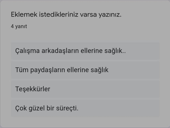 Biriz Üretiriz Projesi Öğretmen Son Anket Değerlendirmeleri by Kübra Genç - Illustrated by Kübra Genç - Ourboox.com