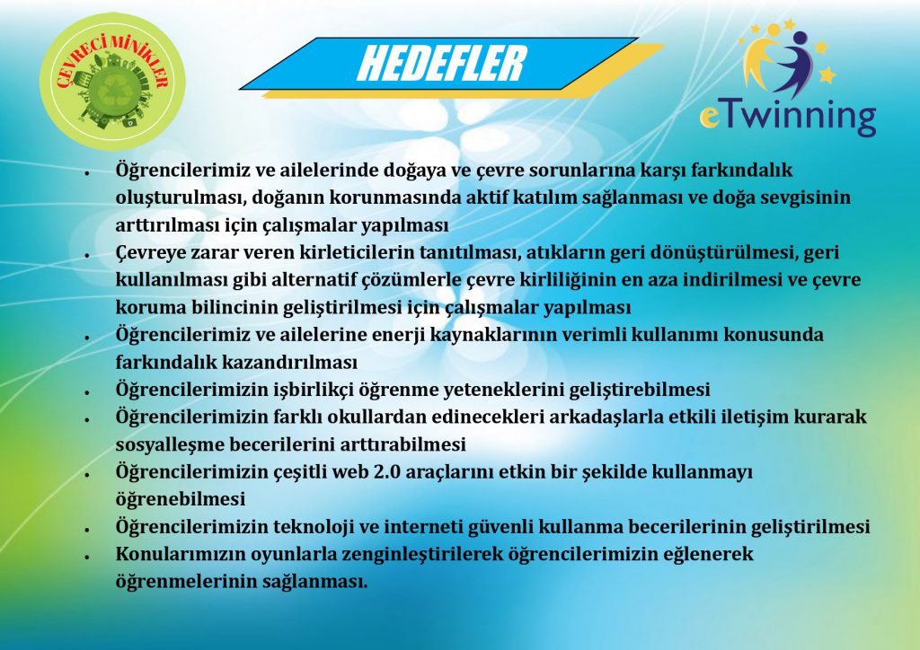 “Çevreci Minikler” eTwinning Projesi Değerlendirme Raporu by Necmiye KARAKULLUKCU - Ourboox.com
