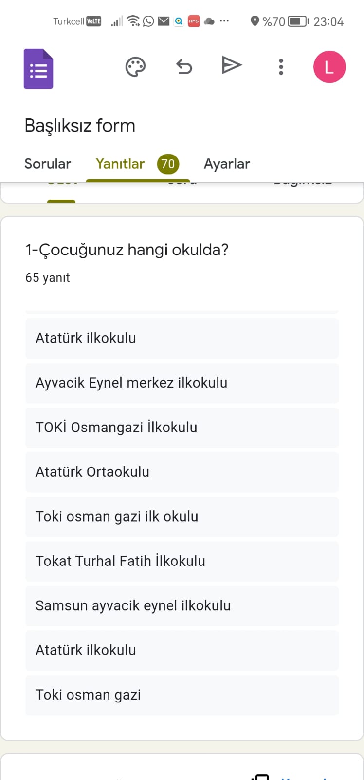 GLOBAL CLIMATE (İKLİM DEĞİŞİKLİĞİ) PROJESİ VELİ SON ANKET ANALİZİ by Leyla Karatosun - Ourboox.com