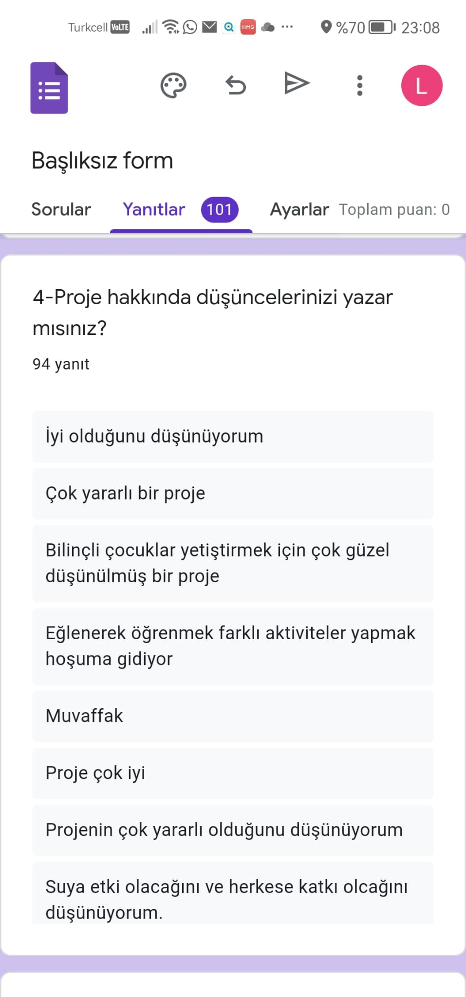 GLOBAL CLİMATE(İKLİM DEĞİŞİKLİĞİ) PROJESİÖĞRENCİ SON ANKETİ ANALİZİ by Leyla Karatosun - Ourboox.com