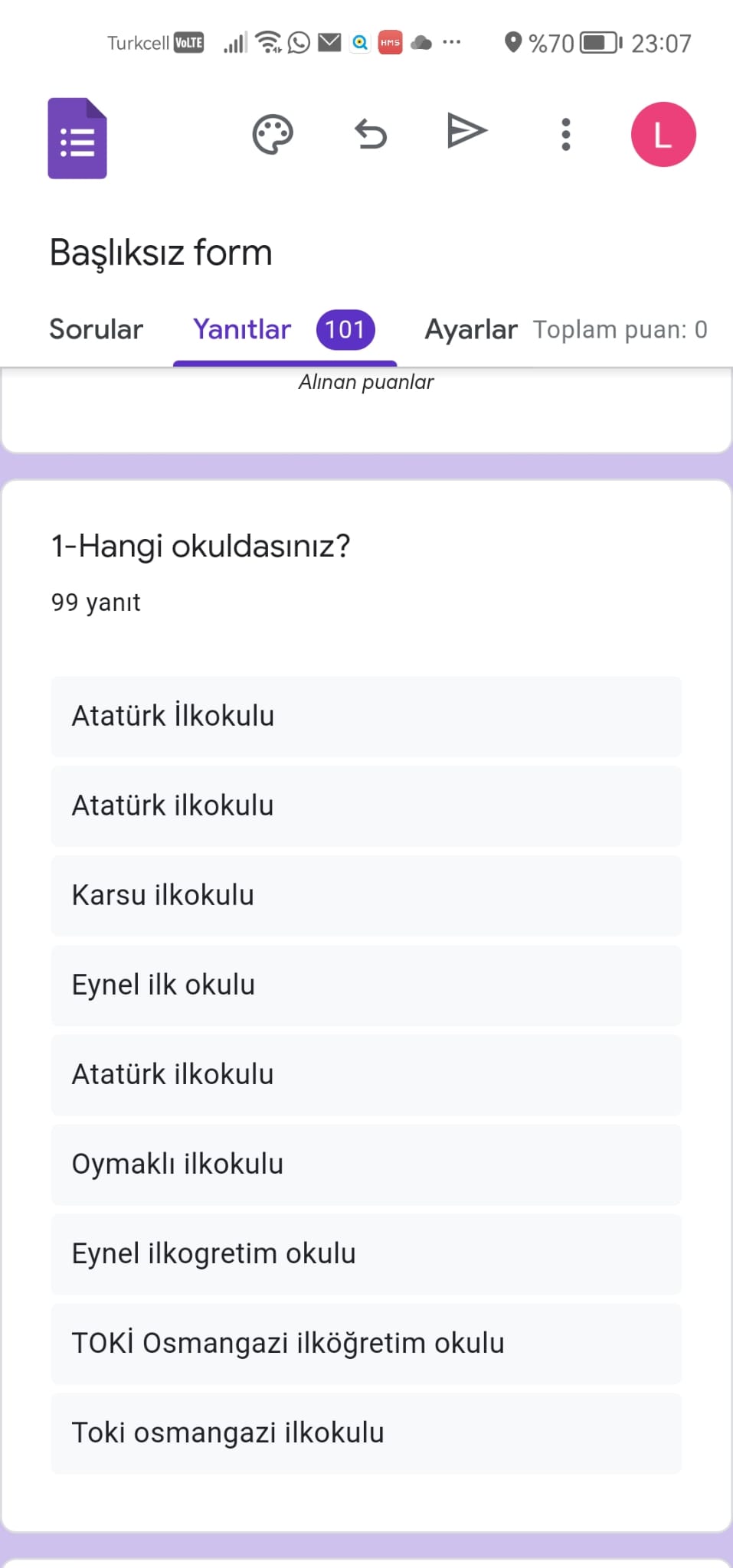 GLOBAL CLİMATE(İKLİM DEĞİŞİKLİĞİ) PROJESİÖĞRENCİ SON ANKETİ ANALİZİ by Leyla Karatosun - Ourboox.com