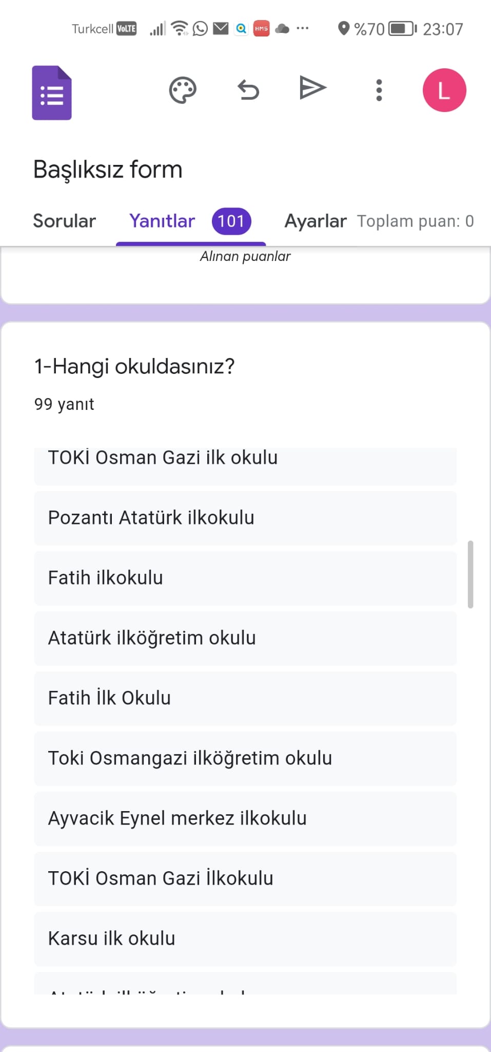 GLOBAL CLİMATE(İKLİM DEĞİŞİKLİĞİ) PROJESİÖĞRENCİ SON ANKETİ ANALİZİ by Leyla Karatosun - Ourboox.com