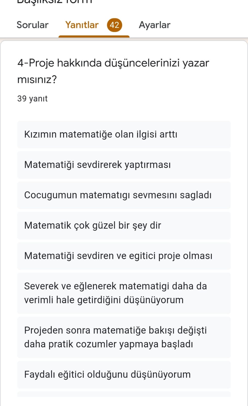 ALGORİTMA’TEMATİK PROJESİ VELİ SON ANKETİ ANALİZİ by Leyla Karatosun - Ourboox.com