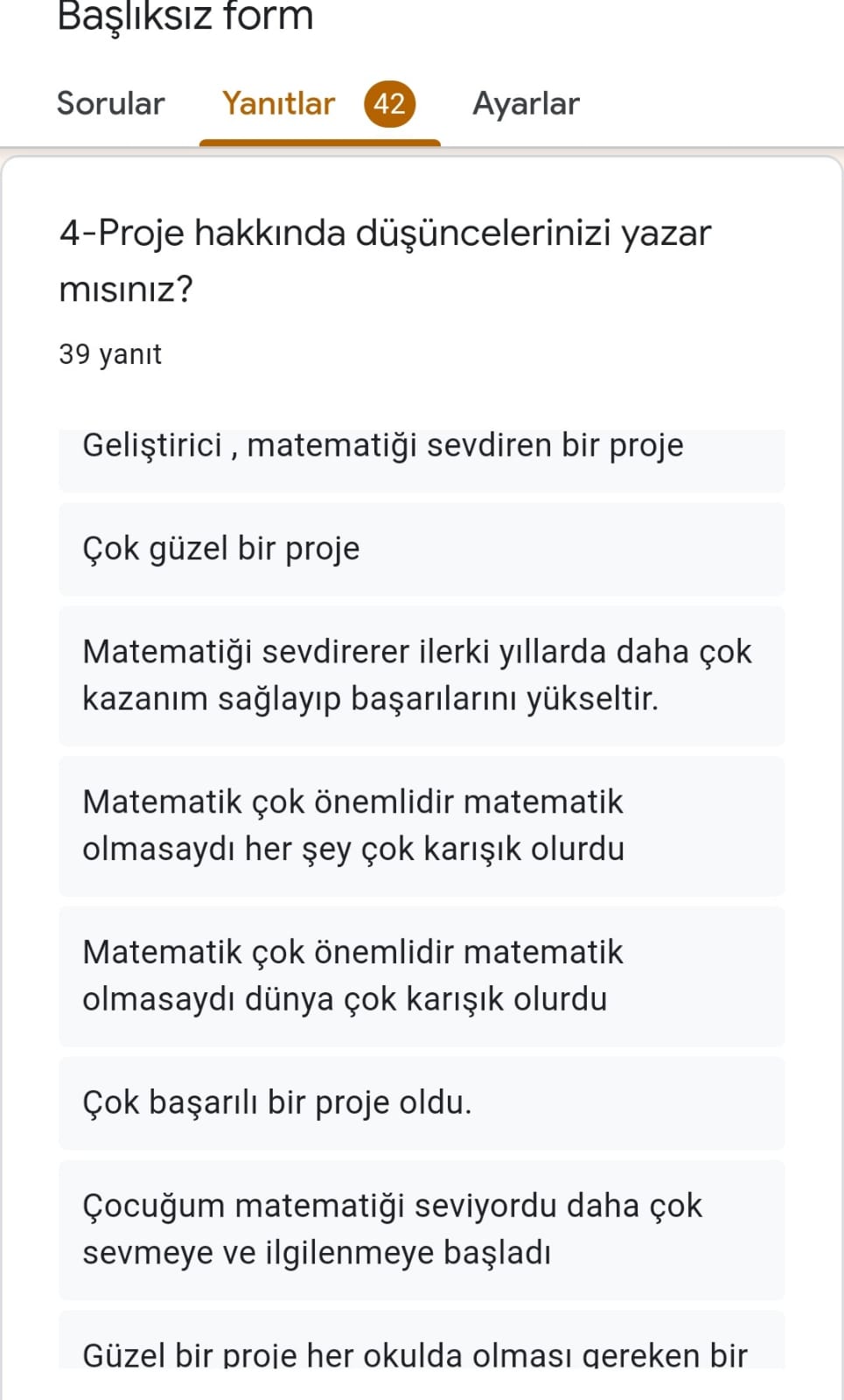 ALGORİTMA’TEMATİK PROJESİ VELİ SON ANKETİ ANALİZİ by Leyla Karatosun - Ourboox.com