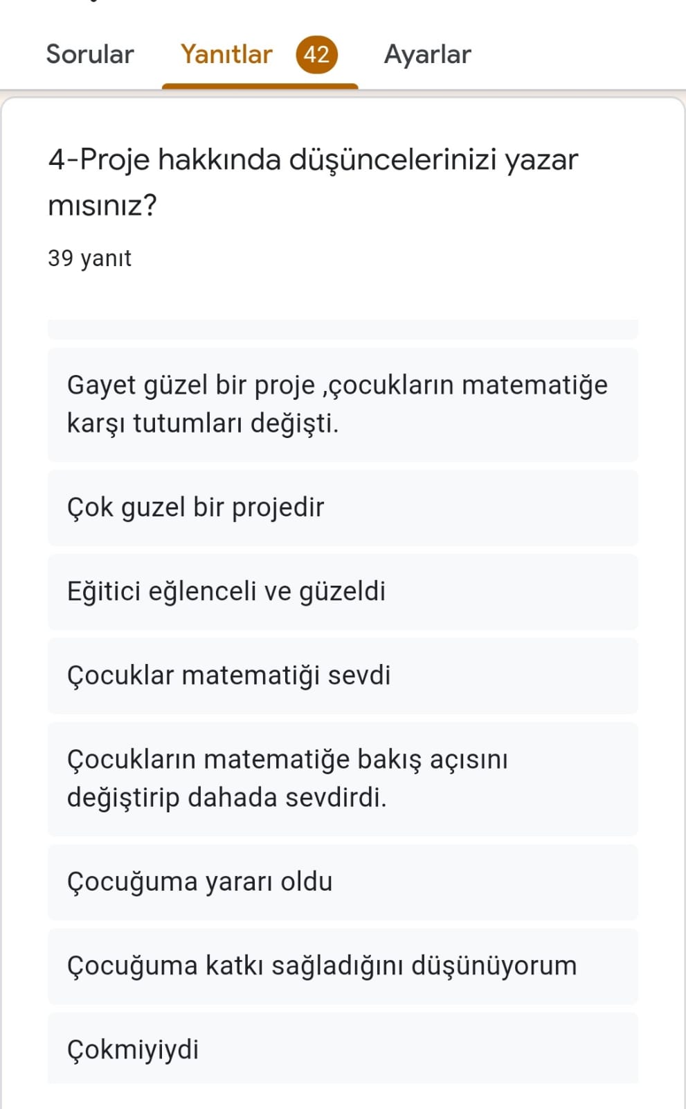 ALGORİTMA’TEMATİK PROJESİ VELİ SON ANKETİ ANALİZİ by Leyla Karatosun - Ourboox.com