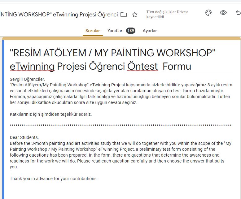 My Painting Workshop Students Surveys by Funda Yılmaz - Ourboox.com