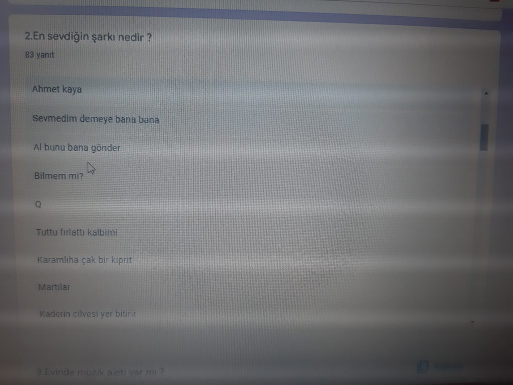 Ritmin tadını çıkar projesi öğrenci ön anket raporu by busra dereli - Ourboox.com