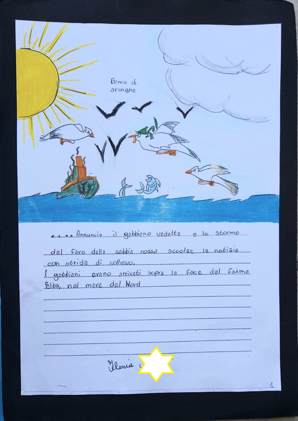 Rappresentazione grafica e drammatizzazione del libro “la gabbianella e il gatto che le insegno a volare”, la classe 1C Scuola Secondari di primo grado by Massi - Illustrated by Alunni 1° C - Ourboox.com