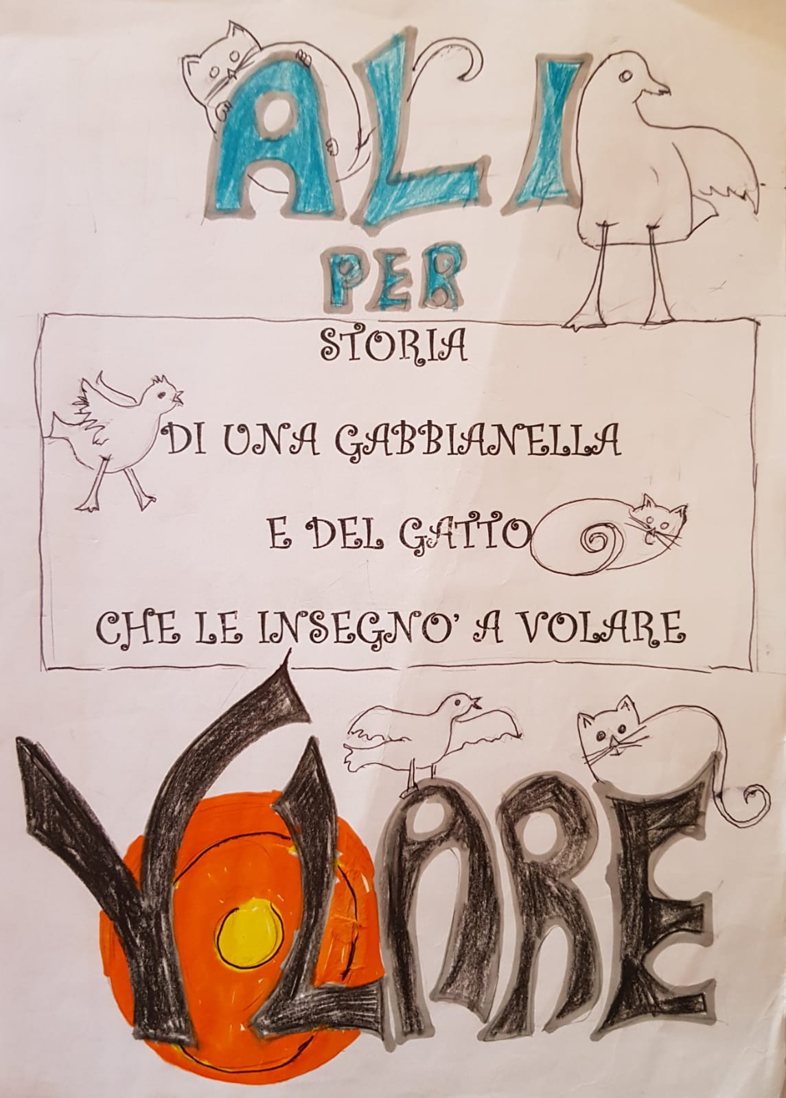 Rappresentazione grafica e drammatizzazione del libro “la gabbianella e il gatto che le insegno a volare”, la classe 1C Scuola Secondari di primo grado by Massi - Illustrated by Alunni 1° C - Ourboox.com