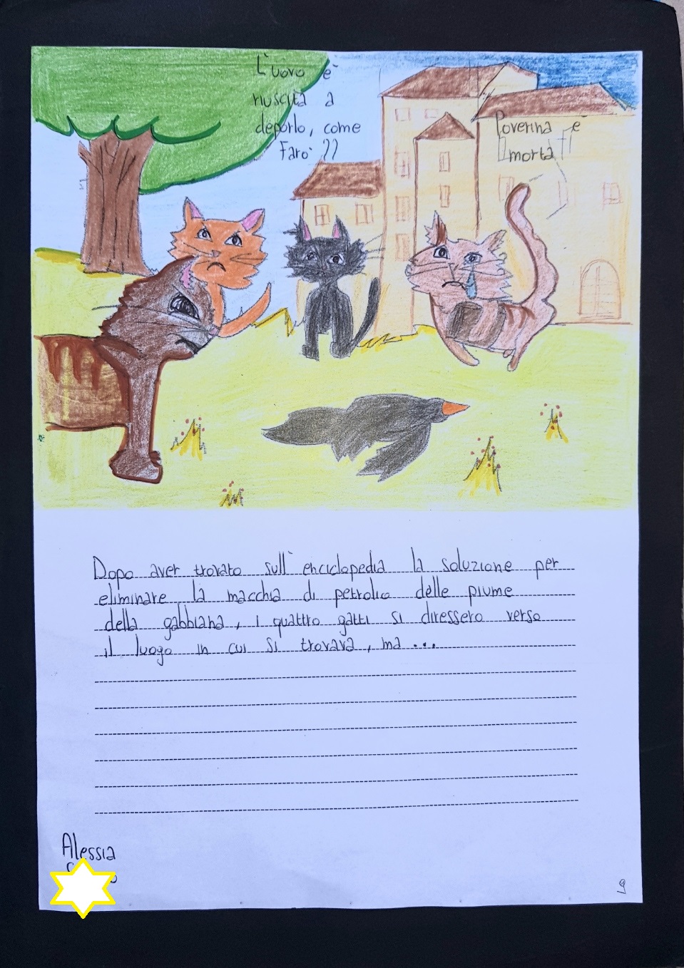 Rappresentazione grafica e drammatizzazione del libro “la gabbianella e il gatto che le insegno a volare”, la classe 1C Scuola Secondari di primo grado by Massi - Illustrated by Alunni 1° C - Ourboox.com