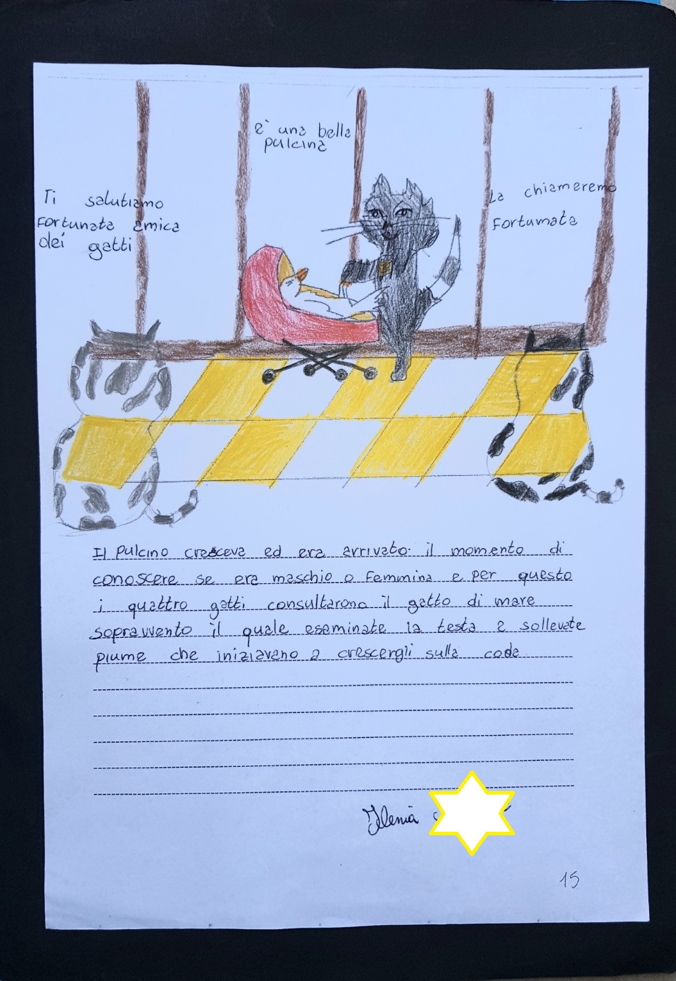 Rappresentazione grafica e drammatizzazione del libro “la gabbianella e il gatto che le insegno a volare”, la classe 1C Scuola Secondari di primo grado by Massi - Illustrated by Alunni 1° C - Ourboox.com