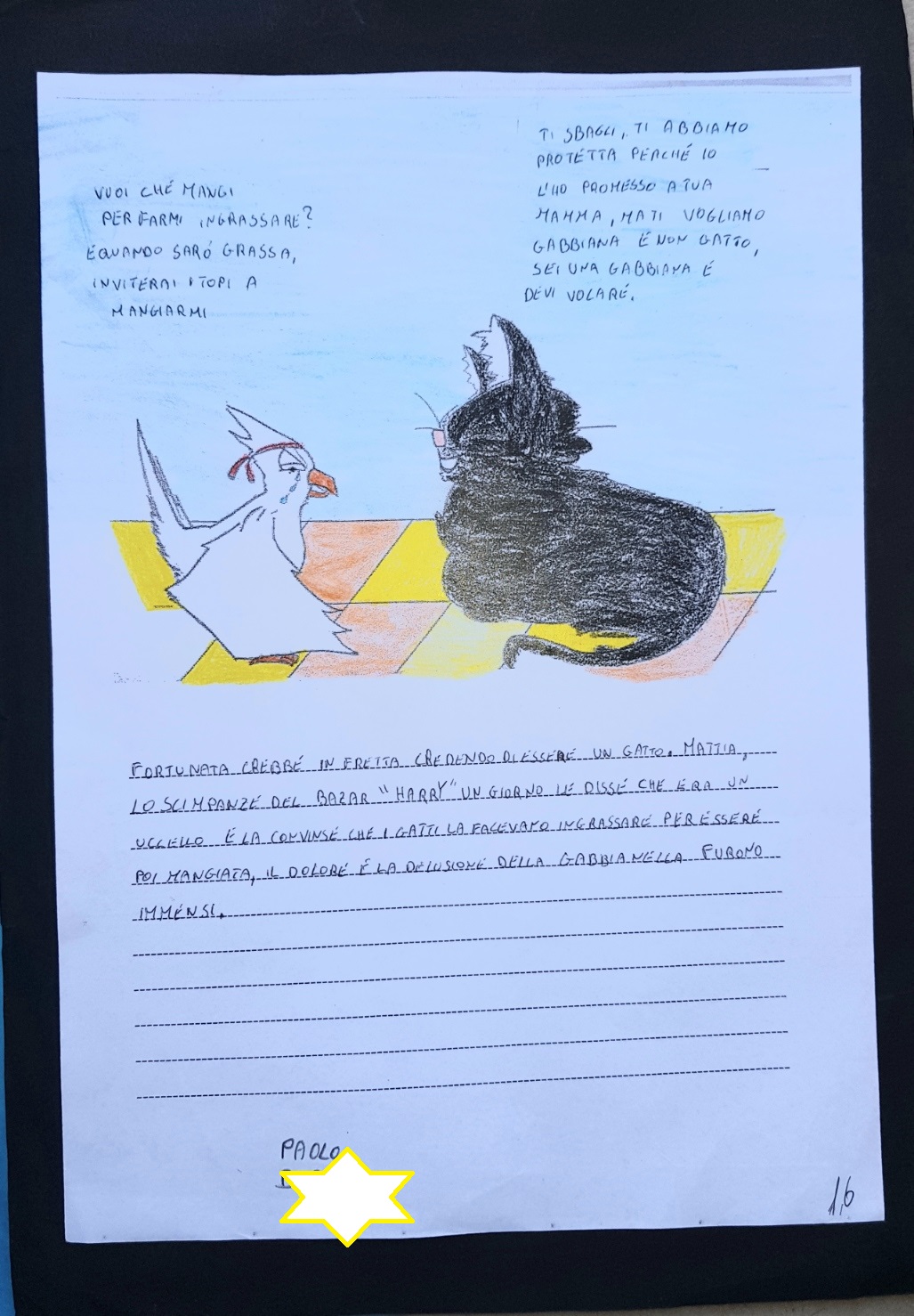 Rappresentazione grafica e drammatizzazione del libro “la gabbianella e il gatto che le insegno a volare”, la classe 1C Scuola Secondari di primo grado by Massi - Illustrated by Alunni 1° C - Ourboox.com