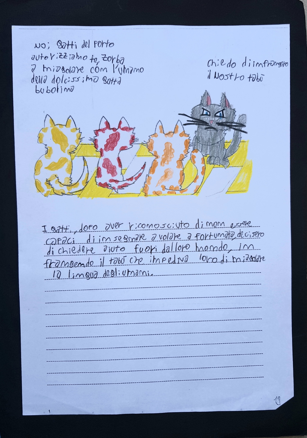 Rappresentazione grafica e drammatizzazione del libro “la gabbianella e il gatto che le insegno a volare”, la classe 1C Scuola Secondari di primo grado by Massi - Illustrated by Alunni 1° C - Ourboox.com