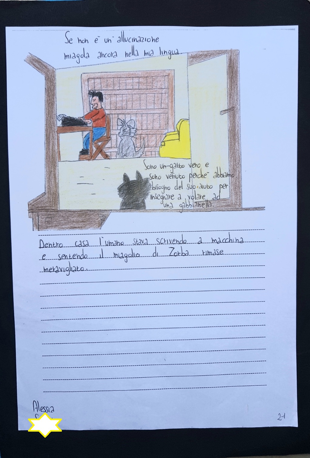 Rappresentazione grafica e drammatizzazione del libro “la gabbianella e il gatto che le insegno a volare”, la classe 1C Scuola Secondari di primo grado by Massi - Illustrated by Alunni 1° C - Ourboox.com