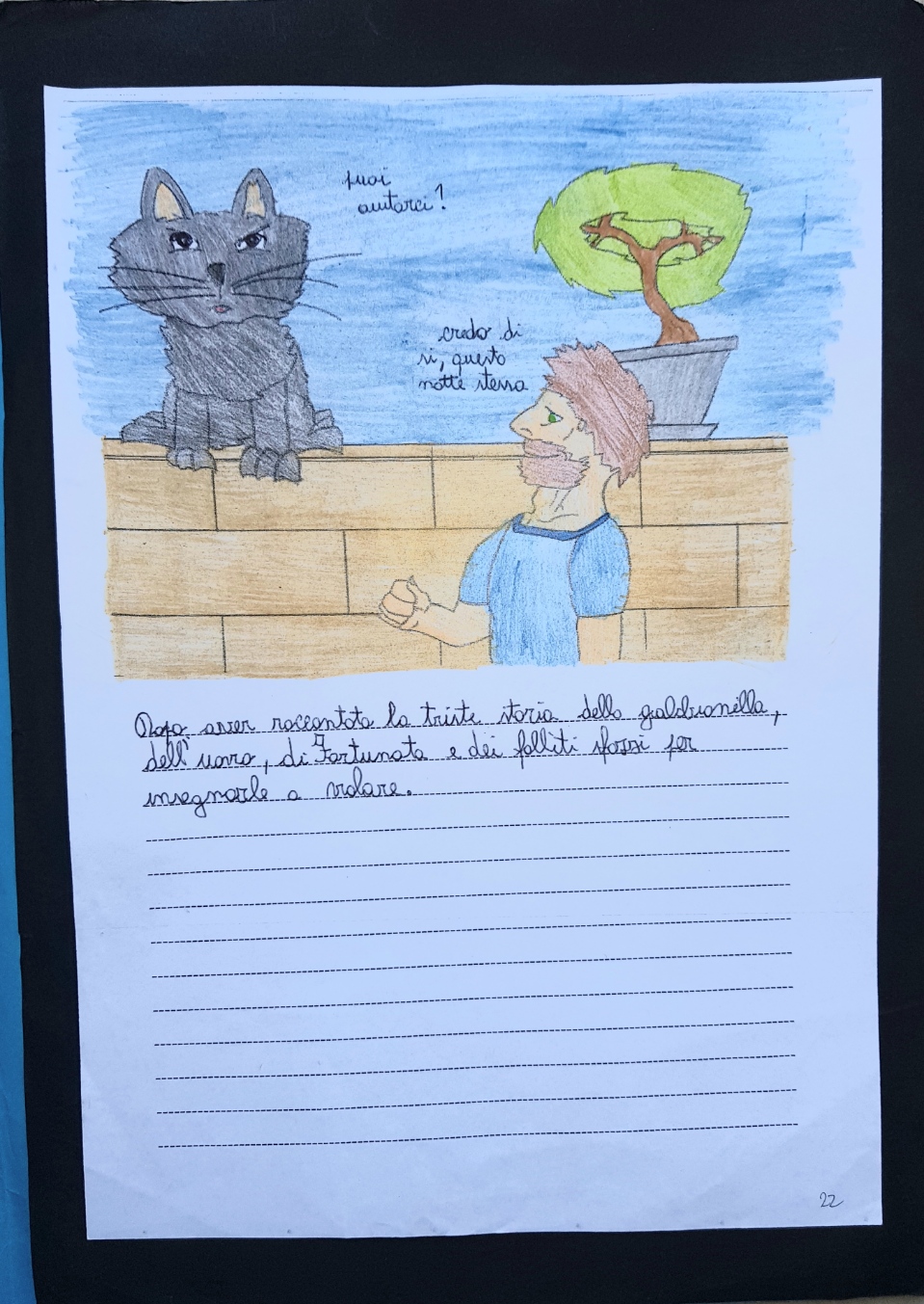 Rappresentazione grafica e drammatizzazione del libro “la gabbianella e il gatto che le insegno a volare”, la classe 1C Scuola Secondari di primo grado by Massi - Illustrated by Alunni 1° C - Ourboox.com