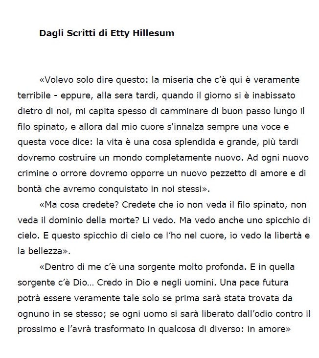 Dagli scritti di Hetty Hillesum by Rosaria Ricciardo - Ourboox.com