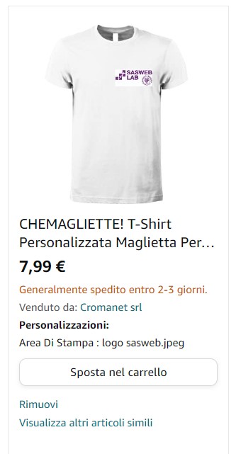 Preventivi Amazon per gadget Sasweb by Alberto Bison - Ourboox.com