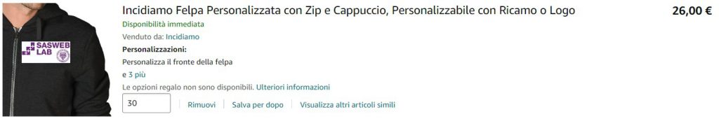 Preventivi Amazon per gadget Sasweb by Alberto Bison - Ourboox.com