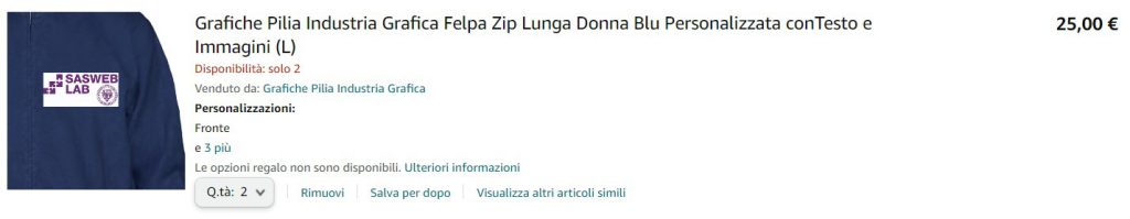 Preventivi Amazon per gadget Sasweb by Alberto Bison - Ourboox.com