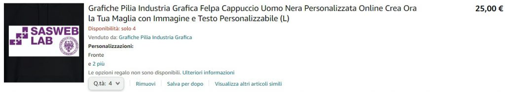 Preventivi Amazon per gadget Sasweb by Alberto Bison - Ourboox.com