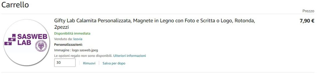 Preventivi Amazon per gadget Sasweb by Alberto Bison - Ourboox.com