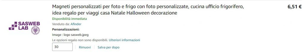 Preventivi Amazon per gadget Sasweb by Alberto Bison - Ourboox.com