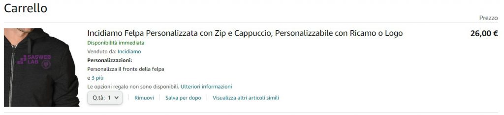 Preventivi Amazon per gadget Sasweb by Alberto Bison - Ourboox.com